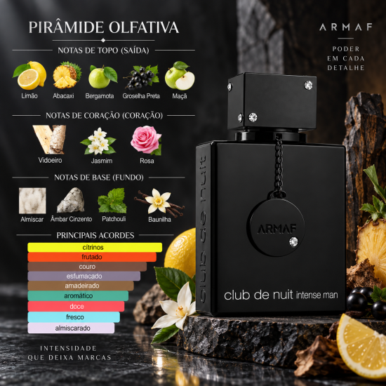 Perfume Masculino Club The Nuit Intense Man EDT– Armaf 105ML