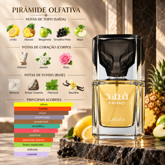 Perfume Masculino Fahad EDP - Lattafa 100ML