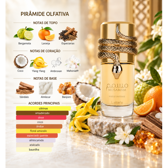 Perfume Feminino Musaman White Intense EDP – Lattafa 100ML