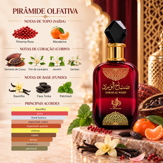 Perfume Feminino Sabah Al Ward EDP – Al Wataniah 100ML